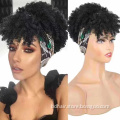 Glueless Human Hair Wig: Cheap Kinky Curly Headband Wig for Black Women
